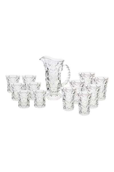 LA MESA 13-Piece Sofiero Beverage Set Clear