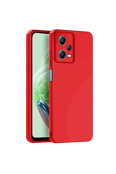 eco port حافظة ريدمي نوت 12 برو 5 جي من السيليكون المخملي النانو - أحمر