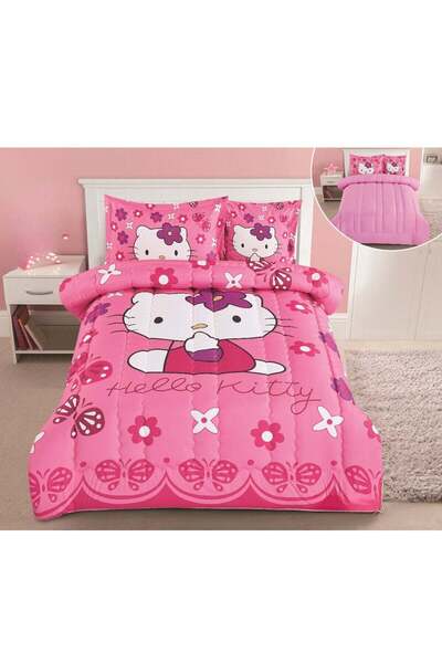 Generic 4-Piece Reversible Microfiber Comforter Set for Kids
