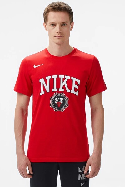 Nike Tricou NBA Chicago Bulls pentru bărbați, roșu, cu imprimeu grafic