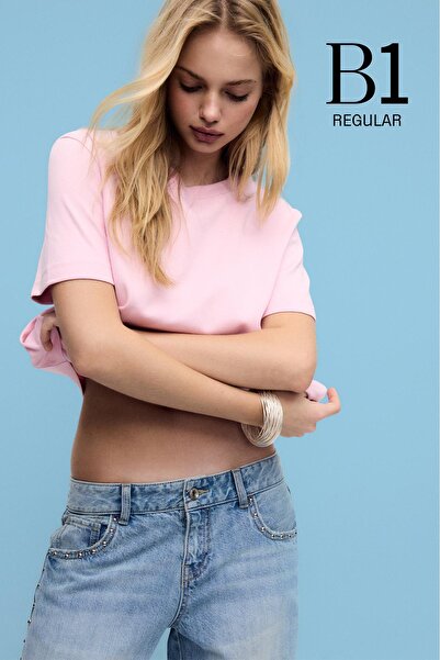 Stradivarius Basic regular fit kalın tişört