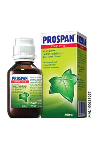 PROSPAN شراب للسعال بخلاصة أوراق اللبلاب المجففة، 200 مل