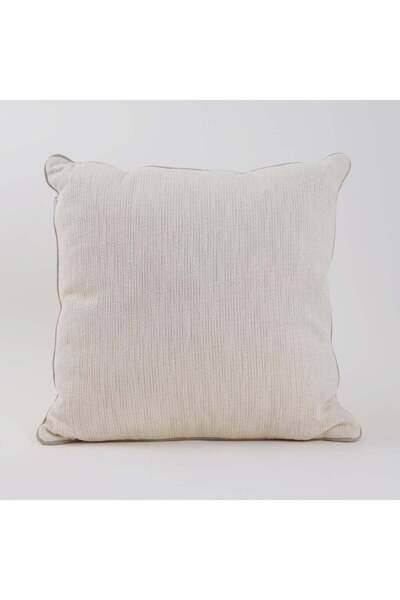 Boutique Blanche وسادة قطنية منسوجة ومزخرفة مقاس 45*45 سم