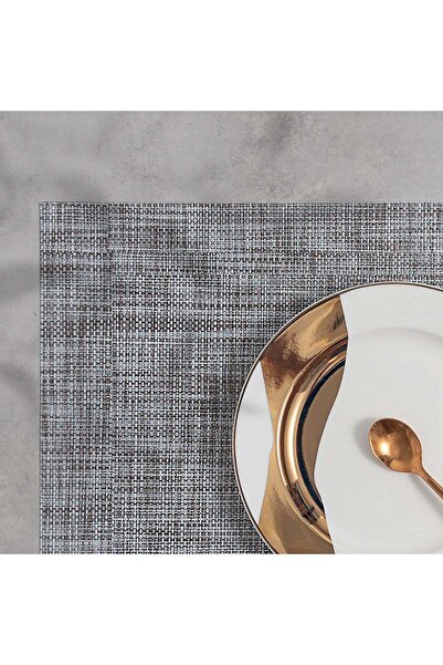 LA MESA Grey Plastic Plate Mat Set 4 pcs 30*45cm