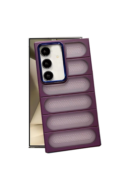 eco port حافظة سامسونج جالاكسي S24 بلس من السيليكون Airmax - بنفسجي غامق