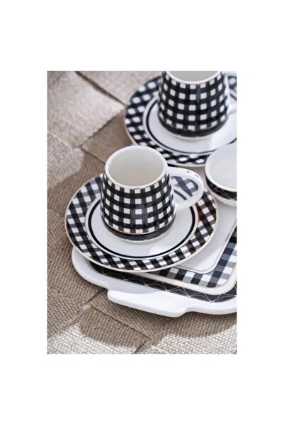 ACAR Almond 2 Kişilik Tepsili Kahve Fincan Takımı - 100 ml MSKF99