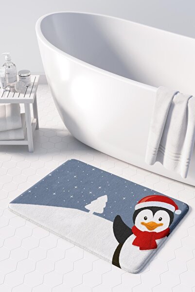 Monnhein Cute Designed Christmas Decor Bathroom Mat, Non-Slip Base, End of Se...