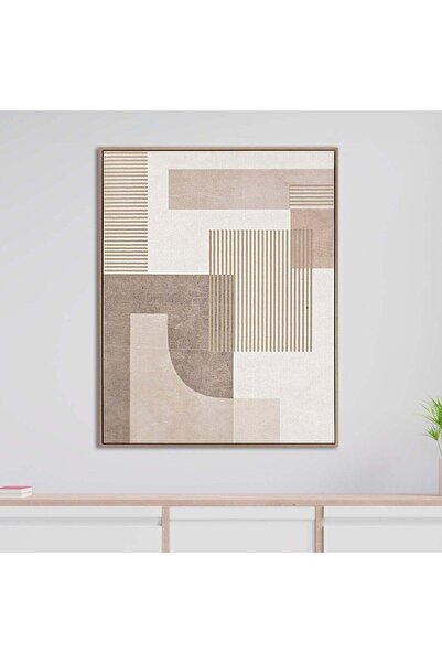 homez Color Block Canvas Art in a Wooden Frame