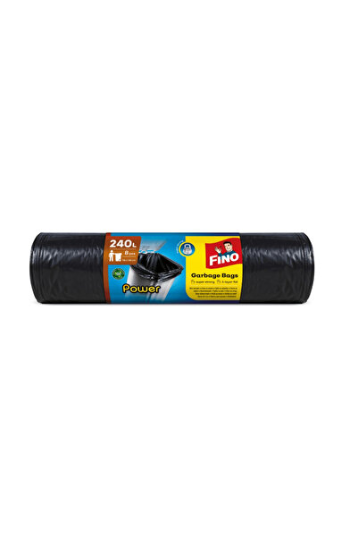 Fino Cleaning bags 240 L black LD 8 pieces/roll