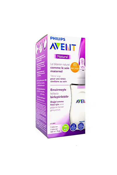 Philips Avent Natural Response White 260ml Anti-Colic Feeding Bottle (1+ Mont...
