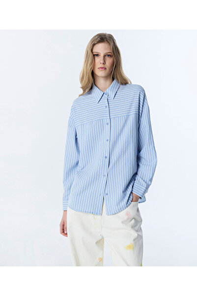 Twist HOTFIX BASKILI ÇİZGİ DESEN GÖMLEK