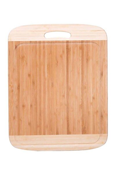 Alberto Bamboo Cutting Board With Juice Grooved Border Beige 40x30cm