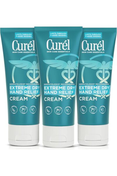 Curel كريم لليدين يوفر حماية وترطيبًا لمدة 24 ساعة للأيدي شديدة الجفاف، مناسب...