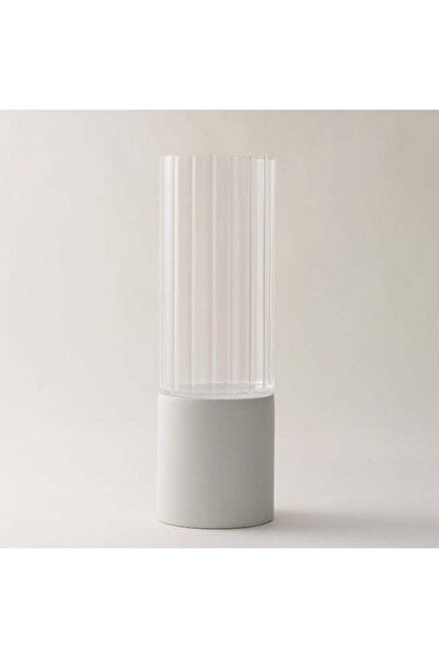 homez Ceramic Vase Taibah Collection, Cream 40*13*13Cm