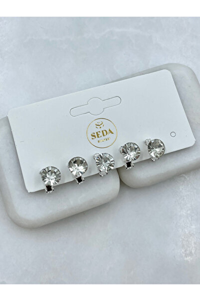 Seda Bijuteri حلق شعر موديل تكسوت من الفضة