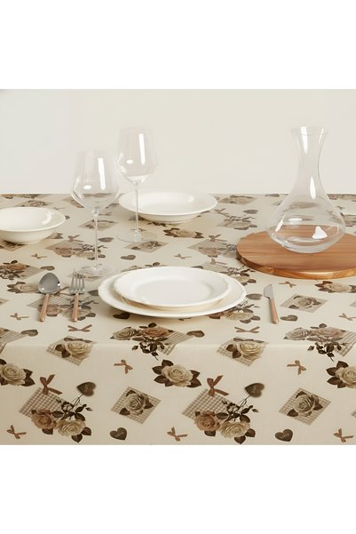 Willuxe Table Cover Tablecloth Dining Table Cover Stain Resistant Waterproof & Wipeable Pvc Cover