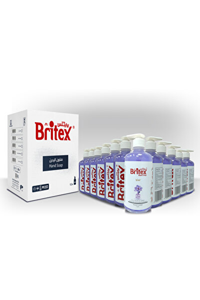 Britex 12 عبوة من سائل غسيل اليدين برائحة زهور البنفسج 500مل