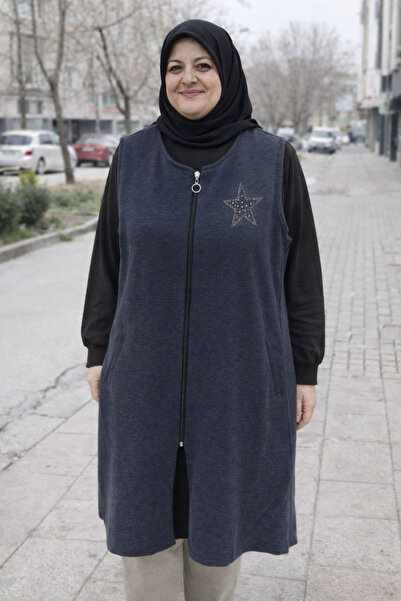 Elanur Büyük Beden Penye Yelek