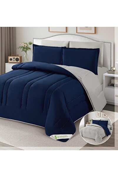 alzawia Single summer striped bedspread, double-sided, 4 pieces