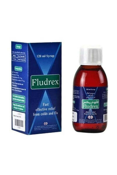 FLUDREX شراب سريع وفعال لعلاج البرد والإنفلونزا، 120 مل