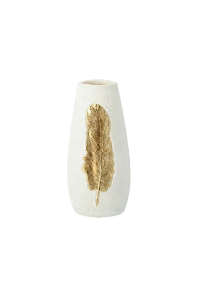 homez Ceramic Vase Feather Gold