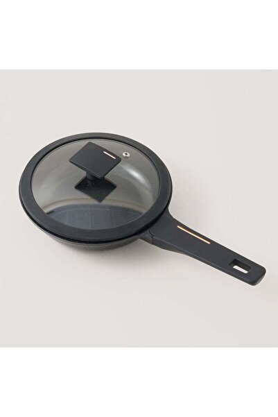 Alberto aluminum frying pan with lid 1.5l, black