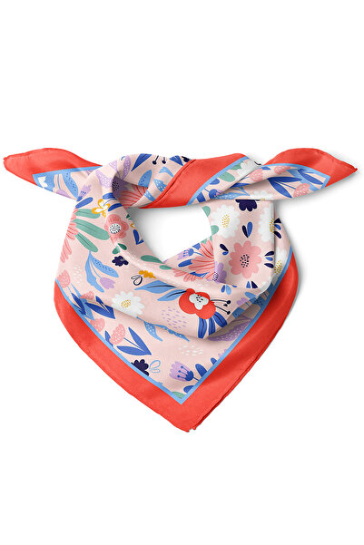 nehir eşarp Renkli Çiçek Desen Fular Bandana 50x50 Cm