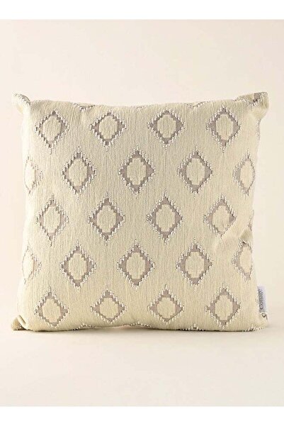 Cottage Cotton Diamond Cushion, Grey 45*45Cm