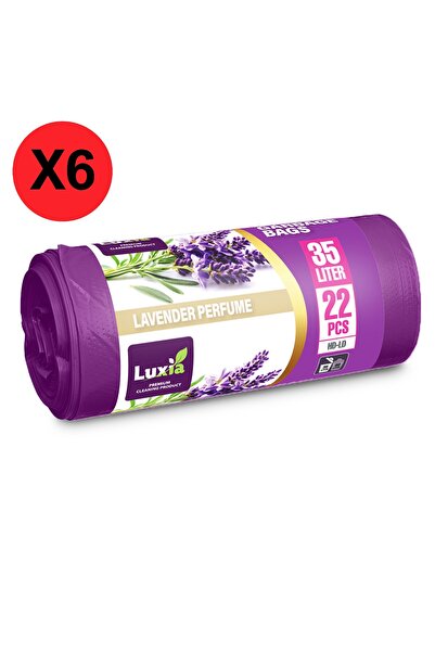 Luxia Set de 6 role saci menaj, 35 l, cu aromă de lavandă, cu mânere, 22 buc/...