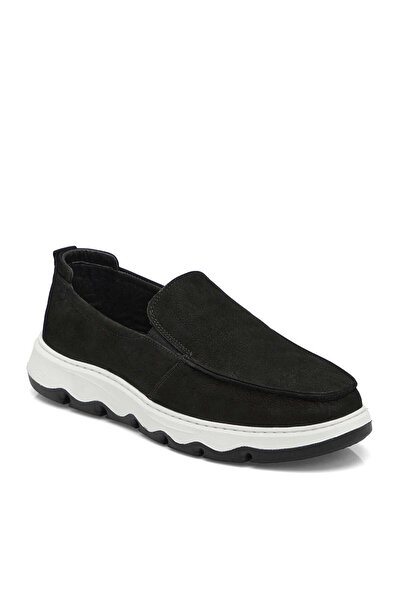 Tergan Siyah Hakiki Nubuk Deri Erkek Loafer - E25I1AY57221-A64