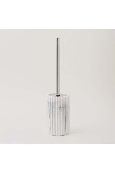 homez حامل فرشاة المرحاض المصنوع من البولي ريزين، أبيض