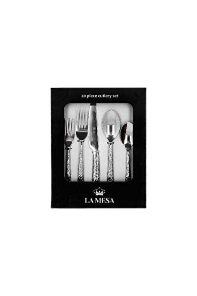 LA MESA silver stainless steel cutlery set 20 pc