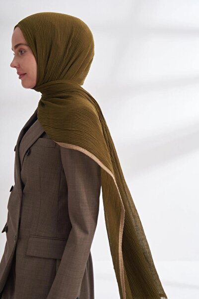 ARMANDA Muslin Piping Shawl - Yosun