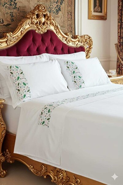 Generic King Size Embroidered Bedding Set, 6 Pieces, 100% Egyptian Cotton, 60...