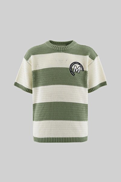 Machinist Чоловіча футболка з вишивкою M Logo, екрю-зелена