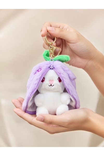 BESTTOYS Sevimli tavşan anahtarlık peluş oyuncak renkli