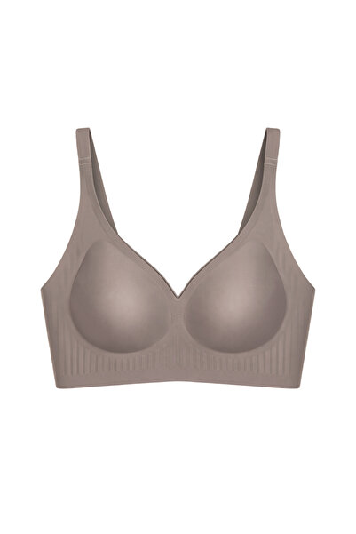 Cottonhill Seamless Bra - Slight |   Brown Laser Cut Seamless Detailed Women'...