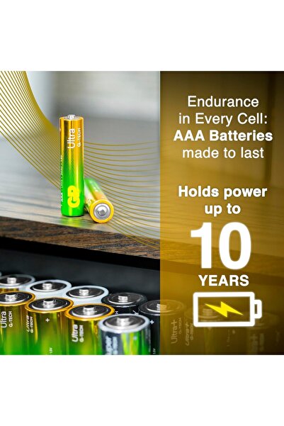 GP بطاريات قلوية AAA، عبوة من 6 قطع (4+2) - إصدار المينيونز - طاقة تدوم طويلا...