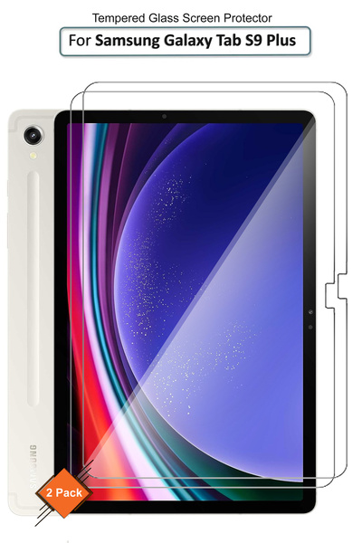 Generic 2 Pack Samsung Galaxy Tab S9 Plus 12.4 inch - Premium Tempered Glass ...
