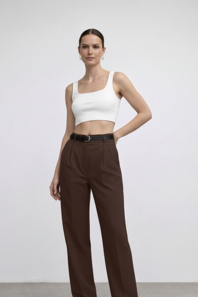 Cistern İstanbul Kadın Kemer Detaylı Pantolon