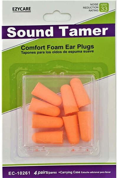 EzyCare سدادات أذن إسفنجية مريحة من ساوند تامر، 8 قطع