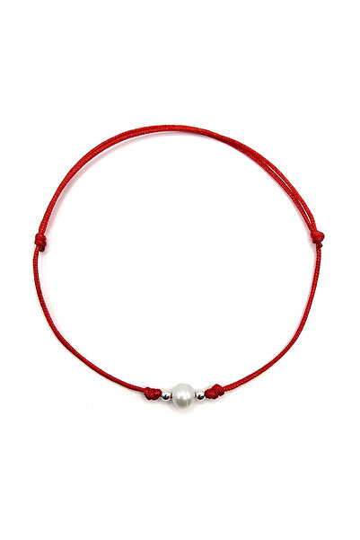 Lexy's Boutique Martisor Adjustable Silver Bracelet with Cultured Pearl