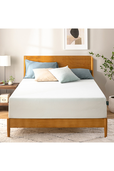 Zinus مرتبة كوين من إسفنج الذاكرة بنكهة الشاي الأخضر، متوسطة الصلابة، خالية م...