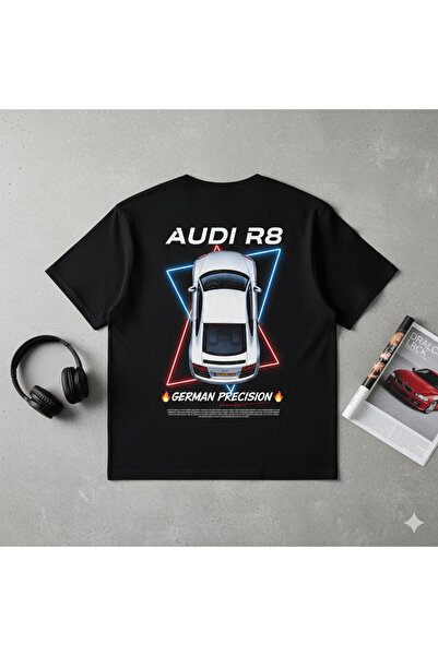 kahire Премиум овърсайз тениска с принт AUDI R8