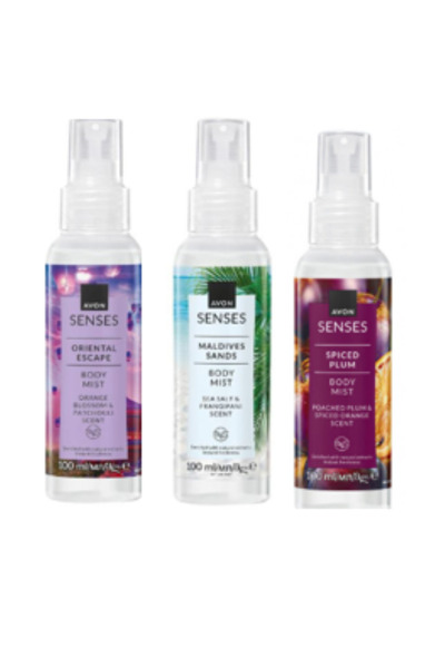 AVON Oriental Escape scented body spray, Maldives Sands body spray, Spiced Pl...