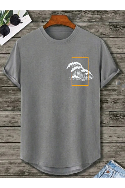 SUNFREE Wave Printed Oval Skirt Cotton Summer Unisex Tshirt