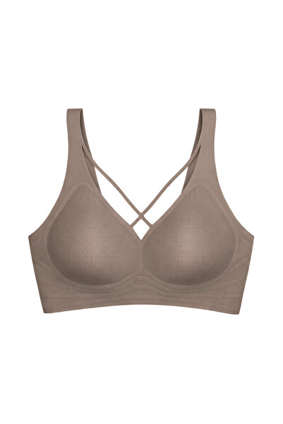 Cottonhill Seamless Bra - Zero Feel |   Brown Laser Cut Seamless Ultra Light ...