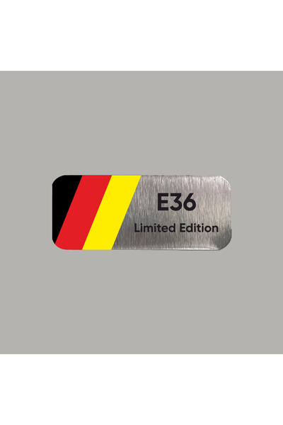 CRF Alman Bayraklı BMW E36 Limited Edition Metal Etiket 3x7 cm Arkası Yapışka...