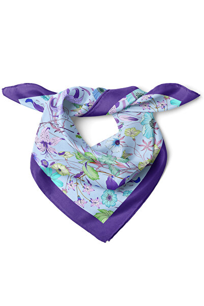 nehir eşarp Zarif Çiçek Desen Fular Bandana 50x0 Cm