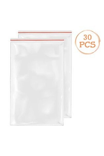 SHOPIENS Pungi transparente din plastic cu închidere pentru creații - 30 cm